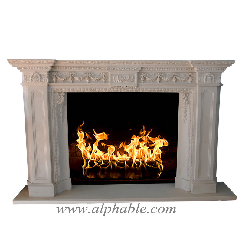 White marble fireplace SF-195