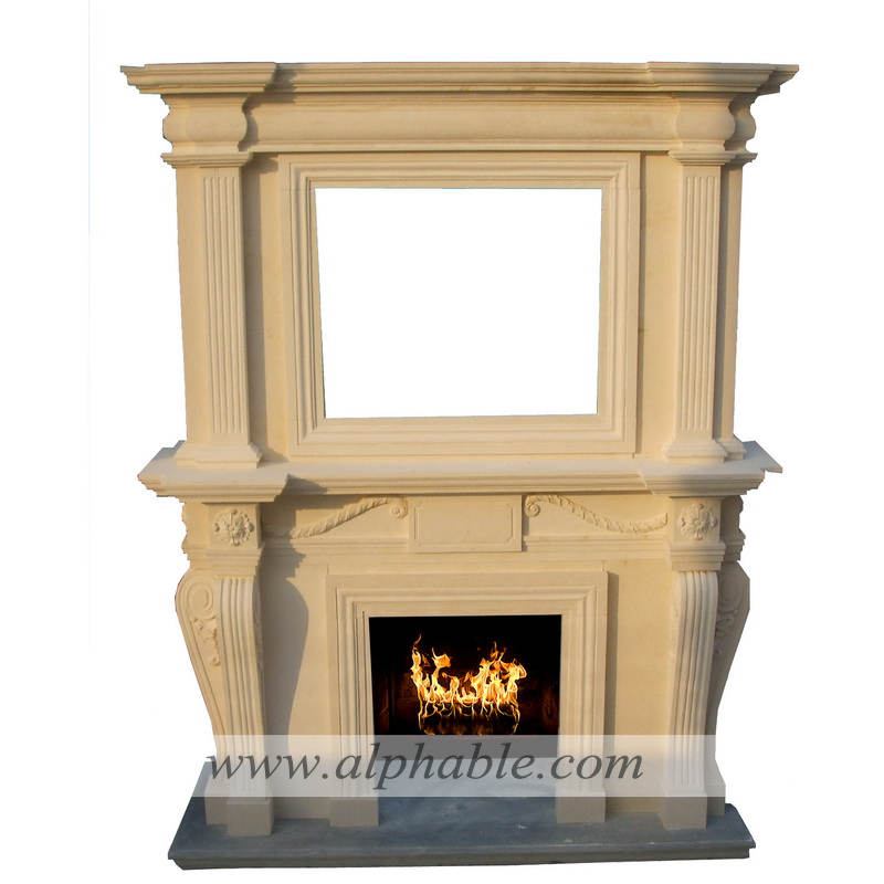 Limestone fireplace mantel SF-200