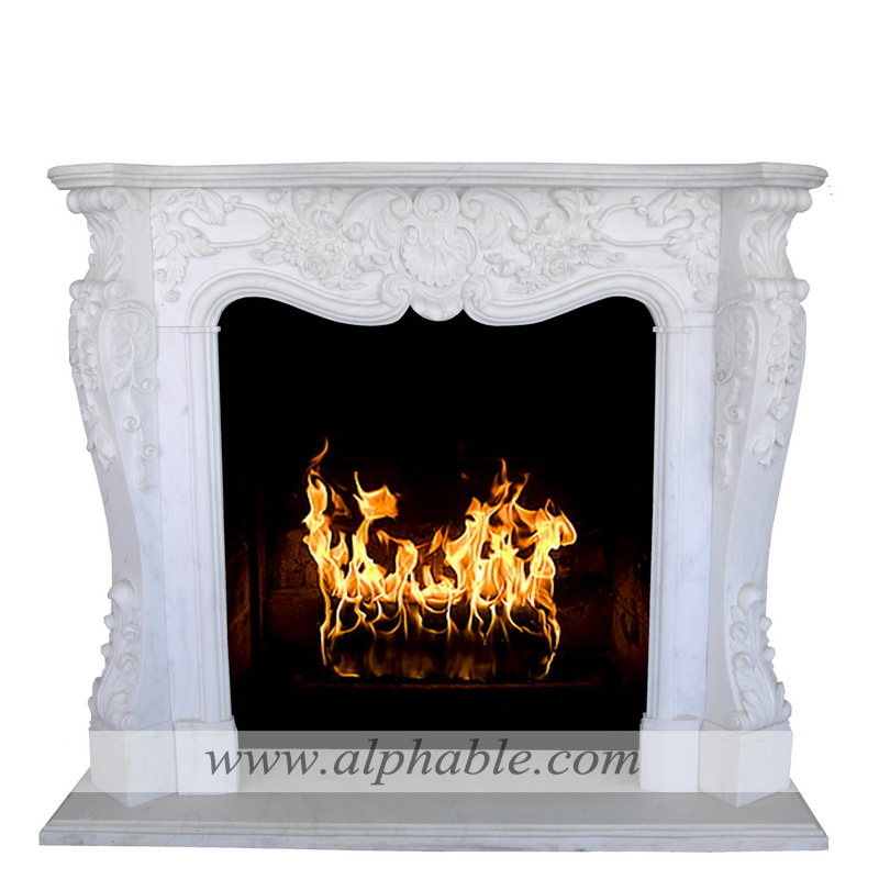 Marble electric fireplace surround SF-234