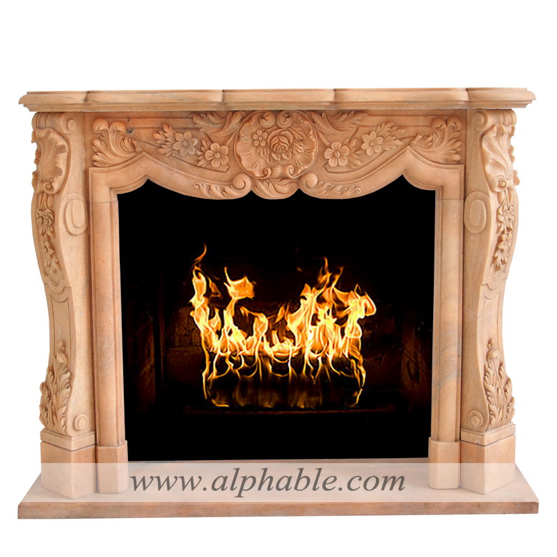 Brown stone fireplace SF-280