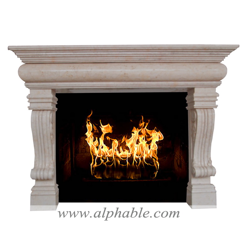 Natural solid stone fireplace mantle SF-283