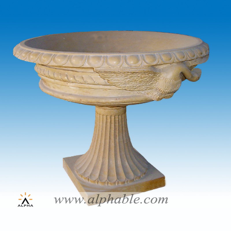 Beige stone garden vase SFP-006