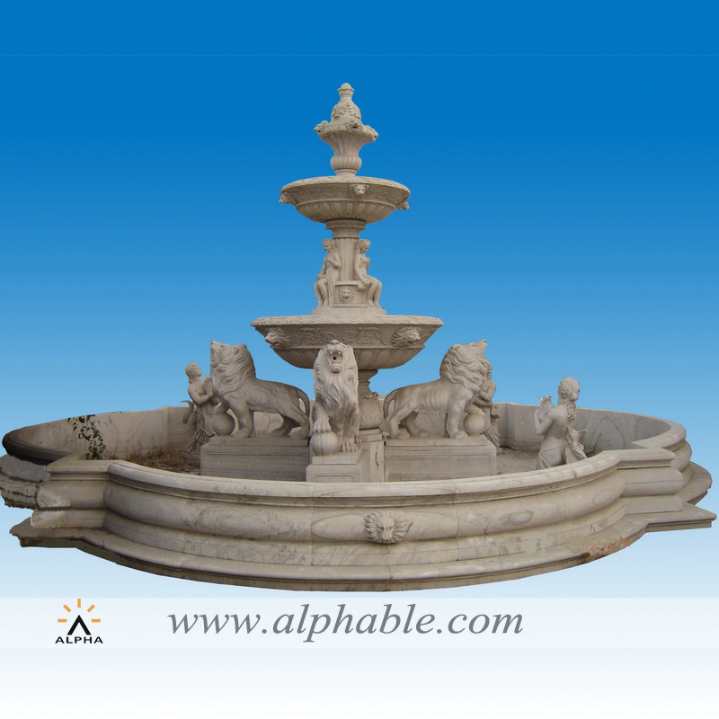 Lion statue marble fountain SZF-020