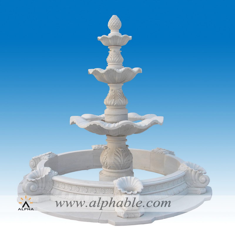 Carved marble seashell pineapple fountain SZF-092
