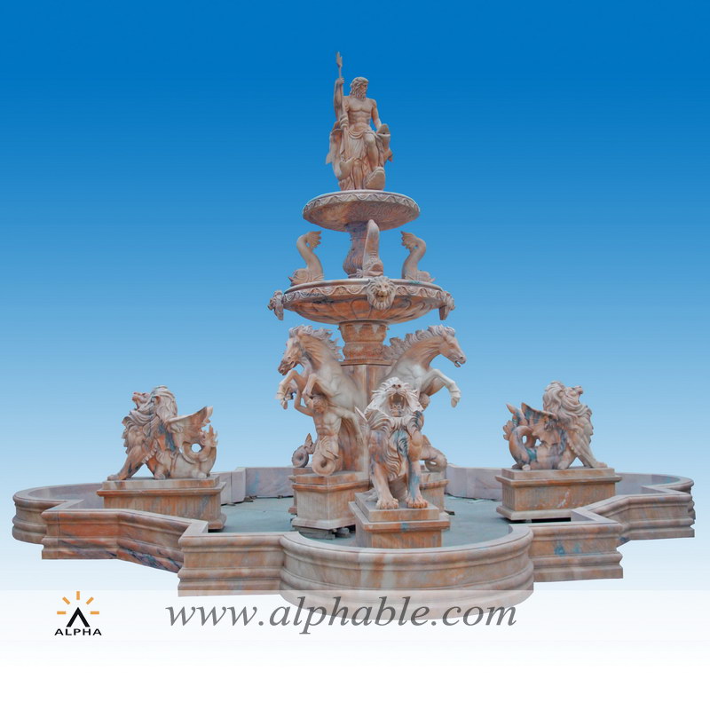 Natural marble large outdoor fountains SZF-095
