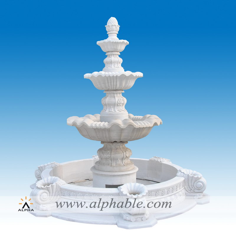 Classic design marble patio water fountain SZF-097