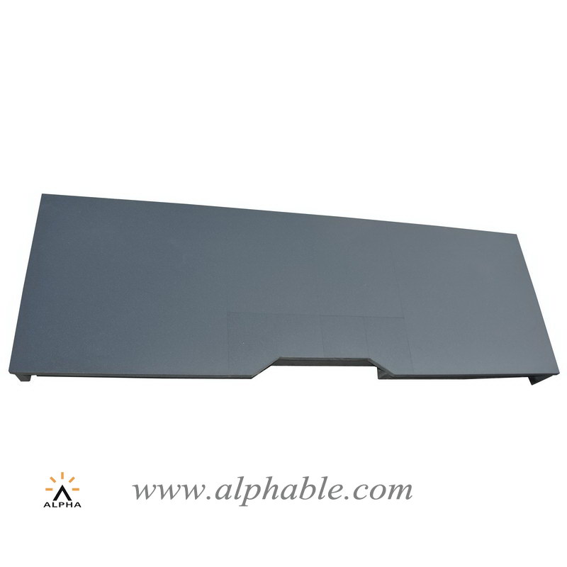 Connected black granite hearth honed surface GF-004