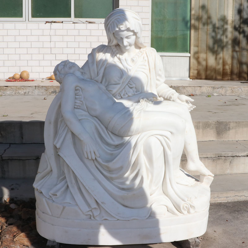 White marble Pieta statue height 105cm 