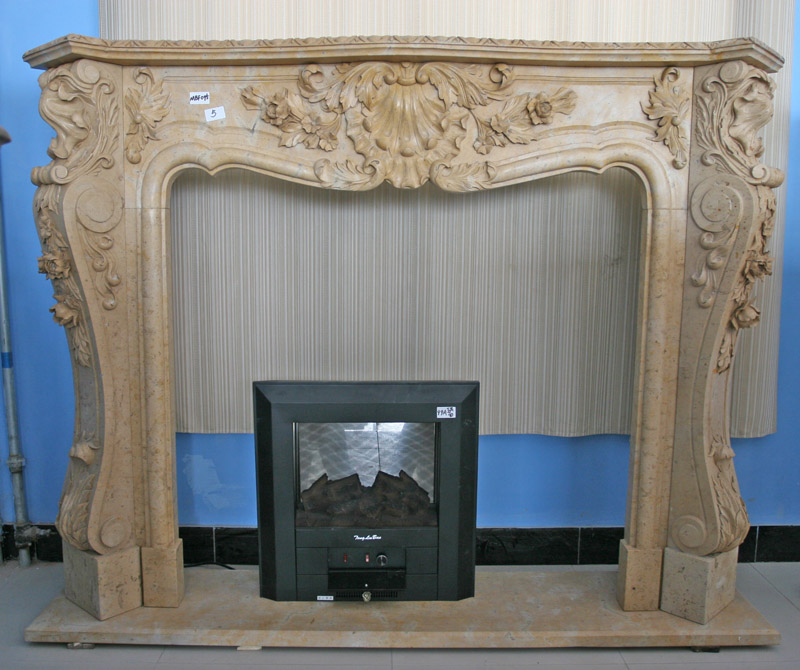 20101501 limestone fireplace mantel