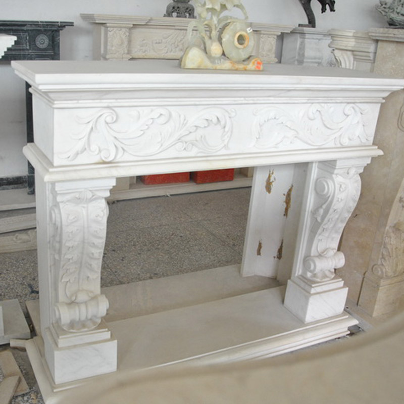 White marble fireplace DSC_6887