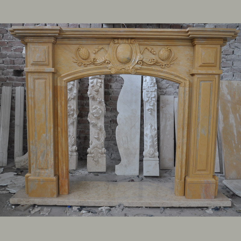 Yellow marble fireplace DSC_6891