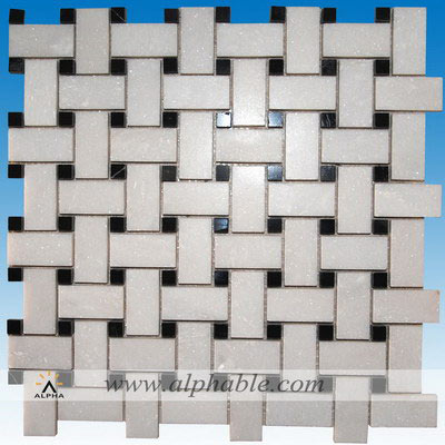Basket weave marble tile MSC-006