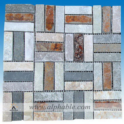 Slate wall mosaic tile MSC-016