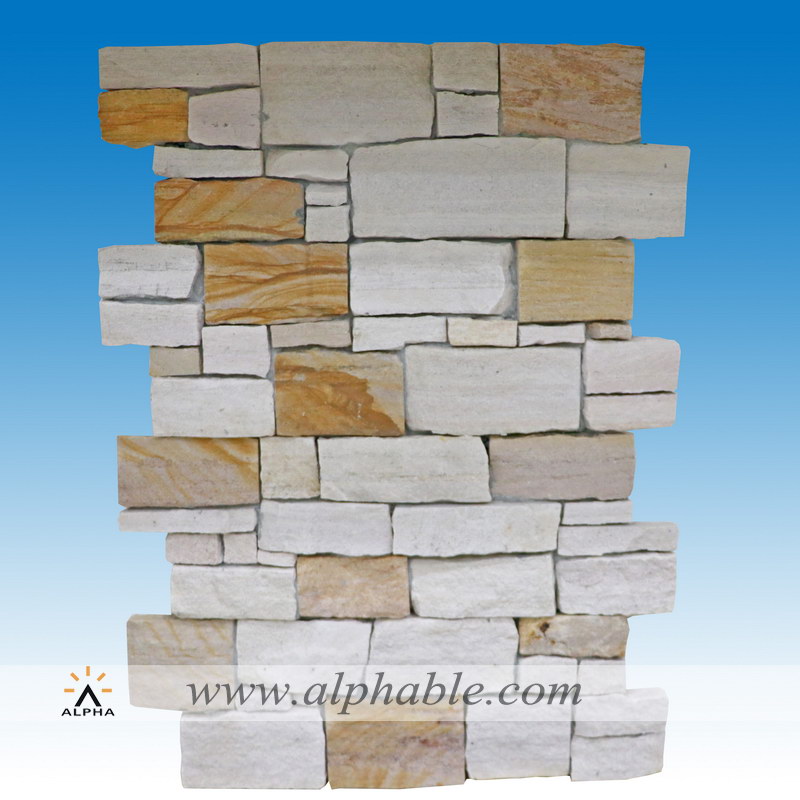 Stacked stone wall interior CLT-089
