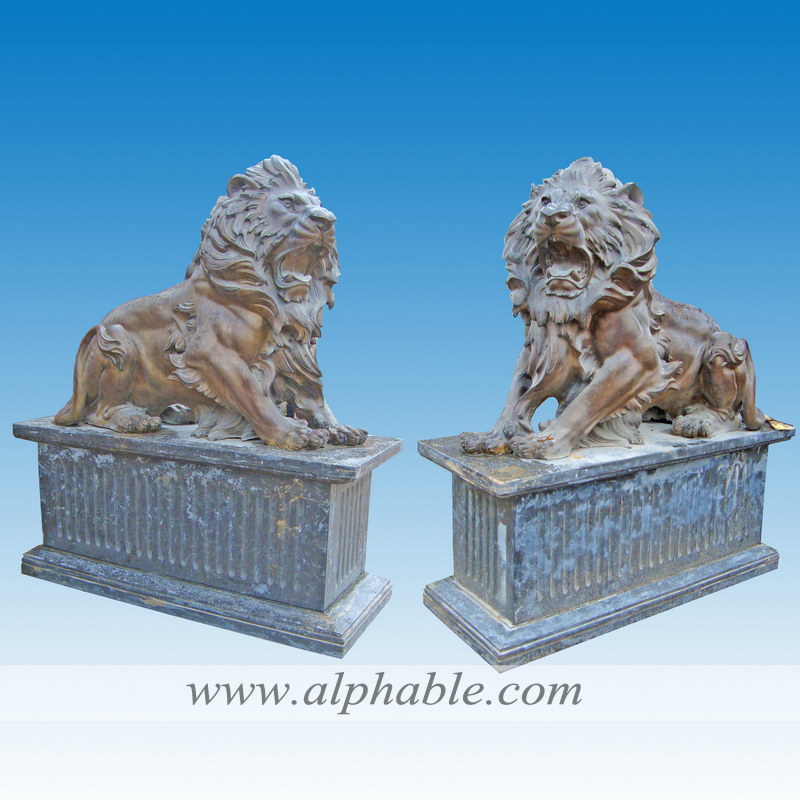 Life size garden bronze lion sculpture CA-016