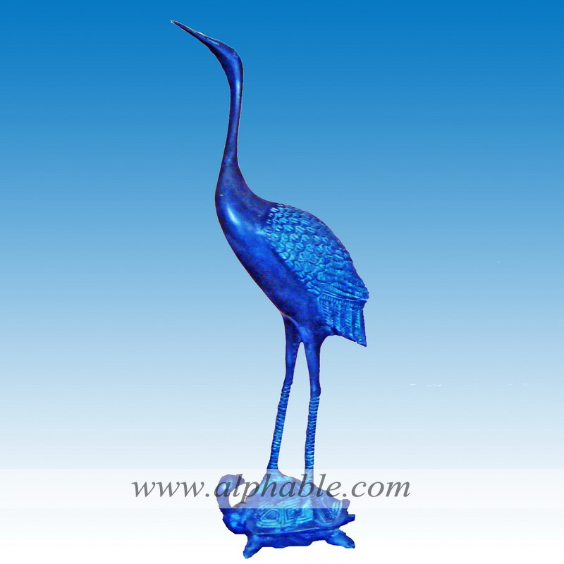 Brass crane sculpture CA-002, Brass crane sculpture CA-002