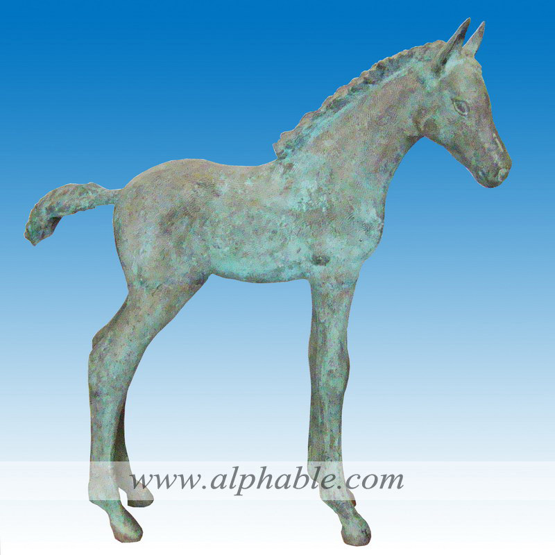Antique bronze horse sculptures CA-019, CA-019