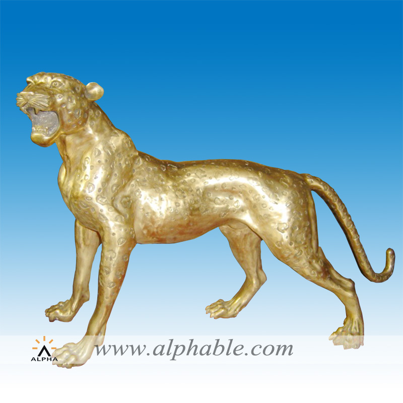 Bronze leopard sculpture CA-024, CA-024