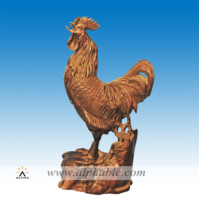 Vintage bronze rooster statue CA-032, CA-032