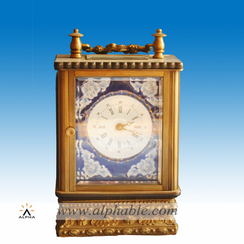 European copper carriage clock, European copper carriage clock