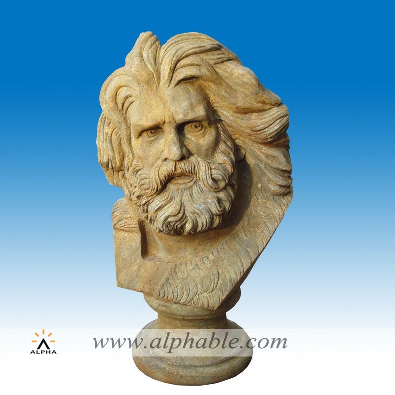 Antique stone head statue SAT-052, SAT-052
