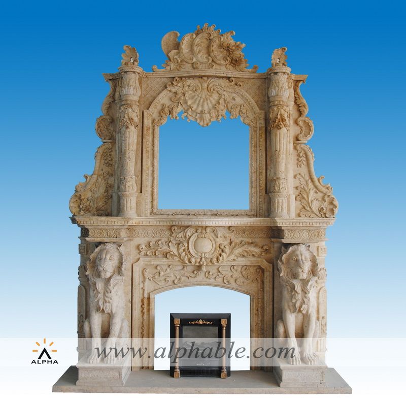 Traditional double fireplace mantel SF-250, SF-250