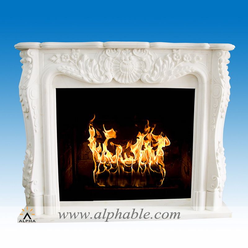White marble fireplace mantel SF-002, SF-002