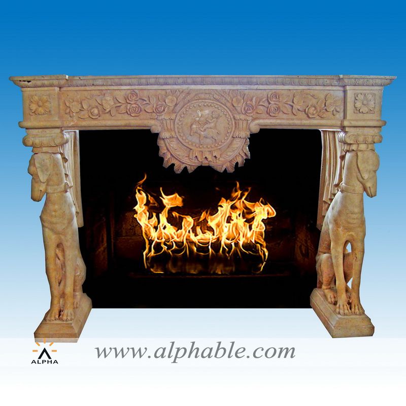Dog statues fireplace mantel SF-036, SF-036