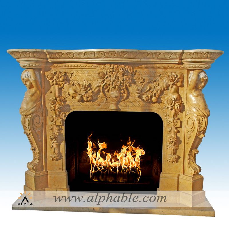 Limestone fireplace mantels and surrounds SF-215, SF-215