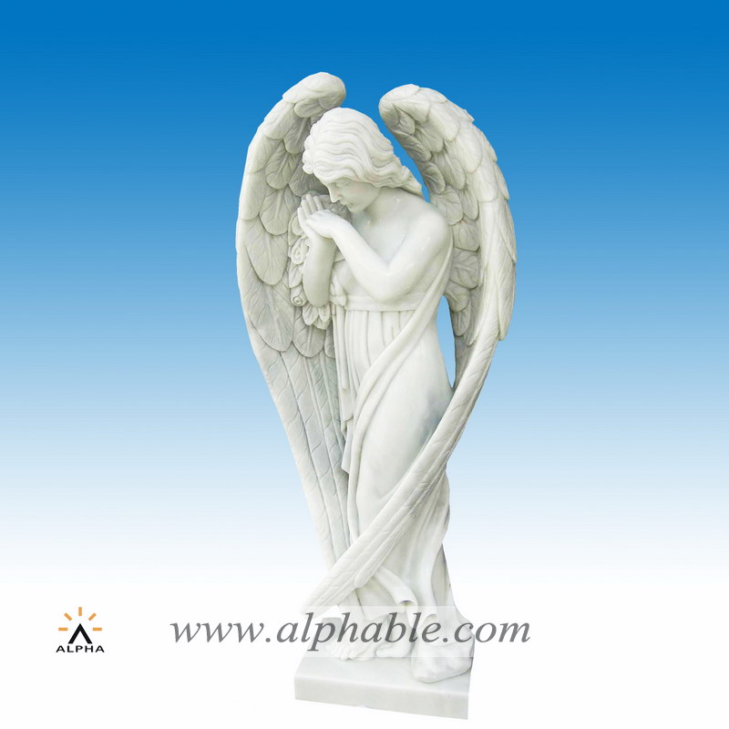 Marble angel sculpture