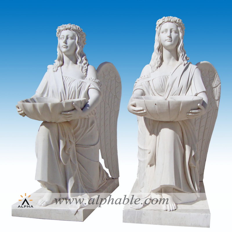 Marble angel garden statues