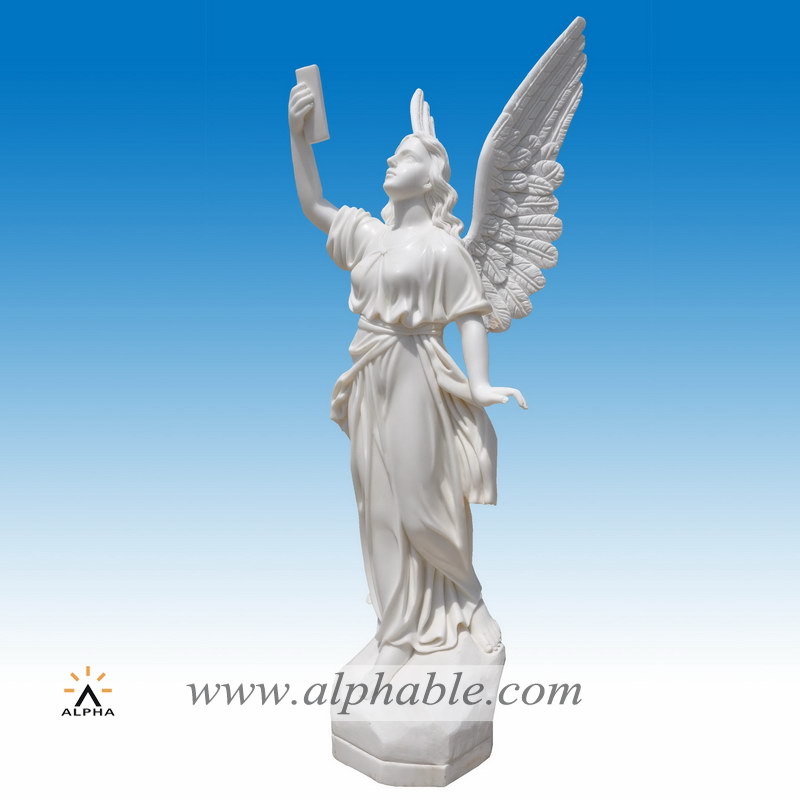 Marble memorial angel statues