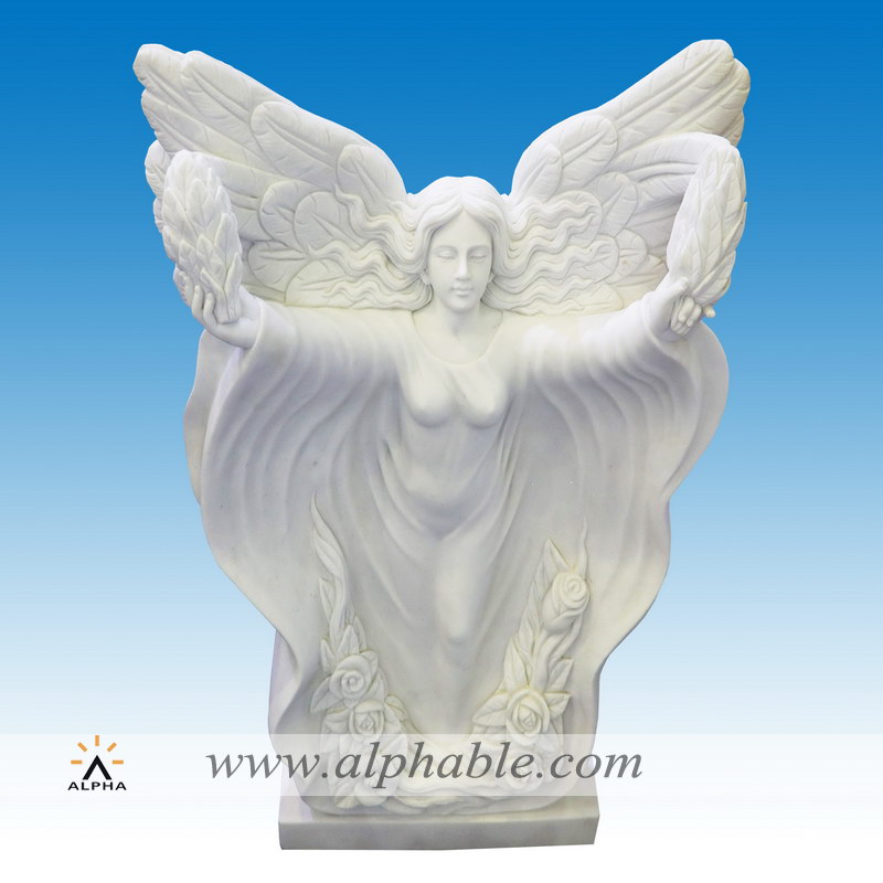Marble outdoor cherub statues SS-036, SS-036