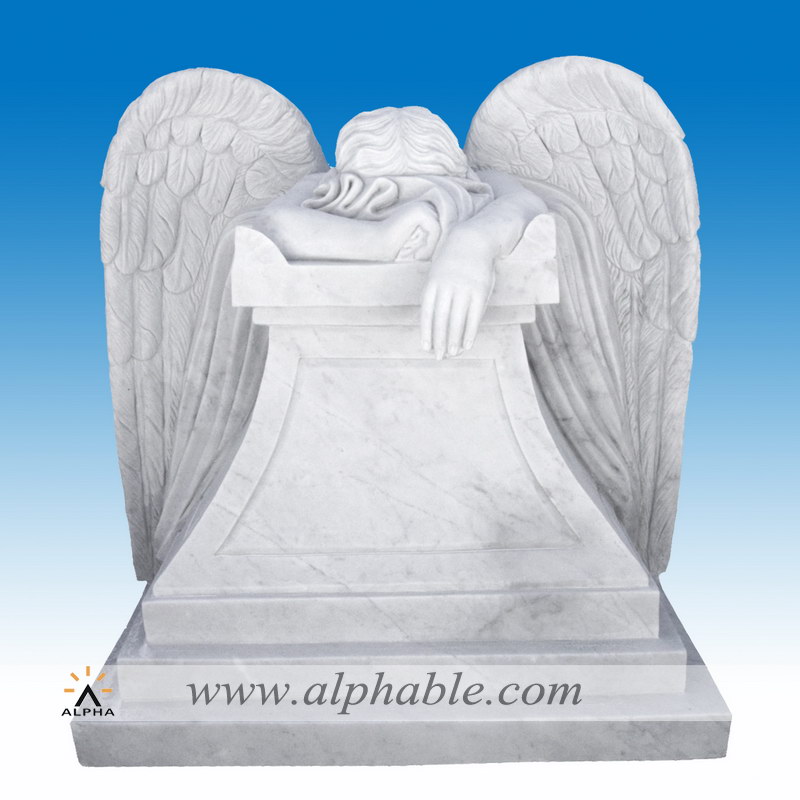 Marble funeral angel statue, Marble funeral angel statue SS-095