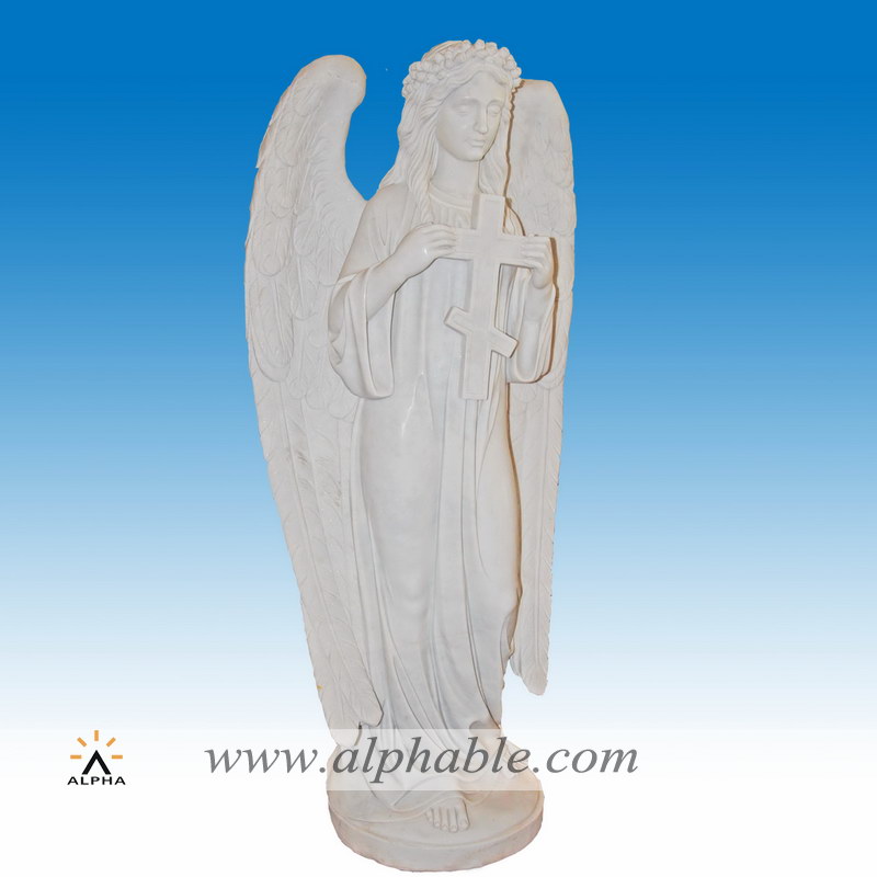 Marble white angel statue, Marble white angel statue SS-348
