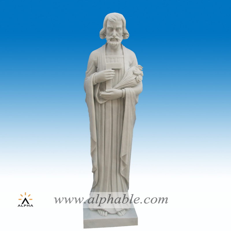 Marble Saint Joseph sculpture