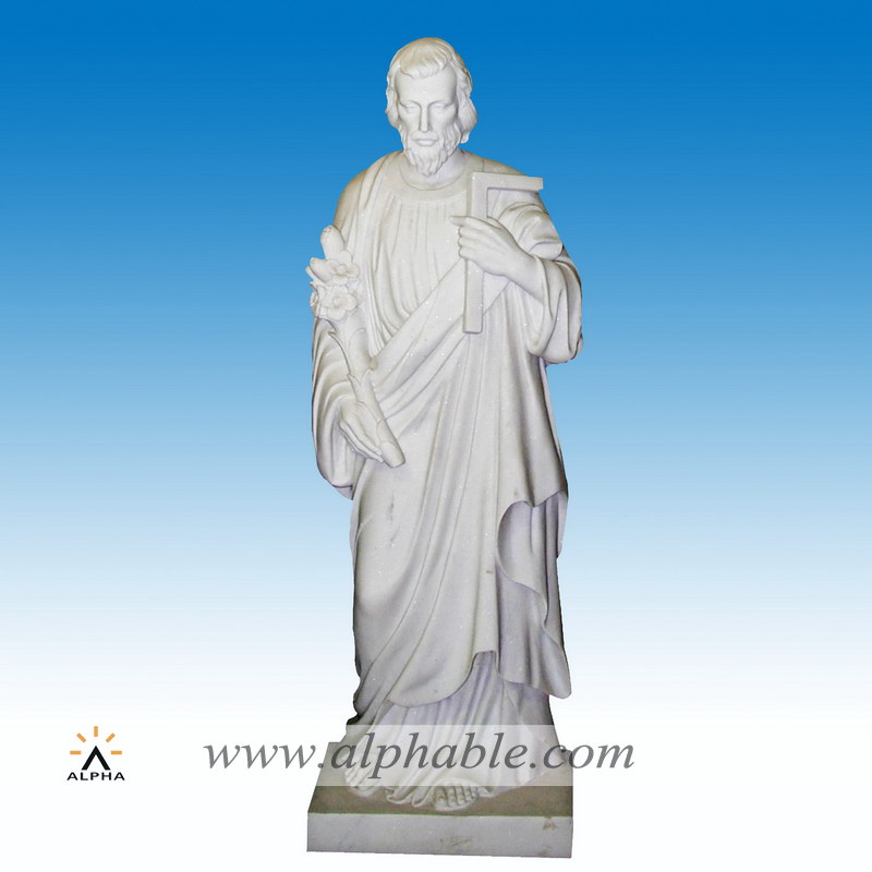 Marble Saint Joseph statue