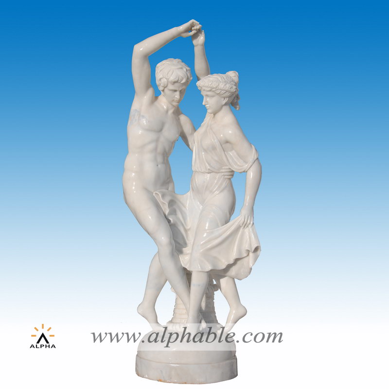 Marble dancer sculpture