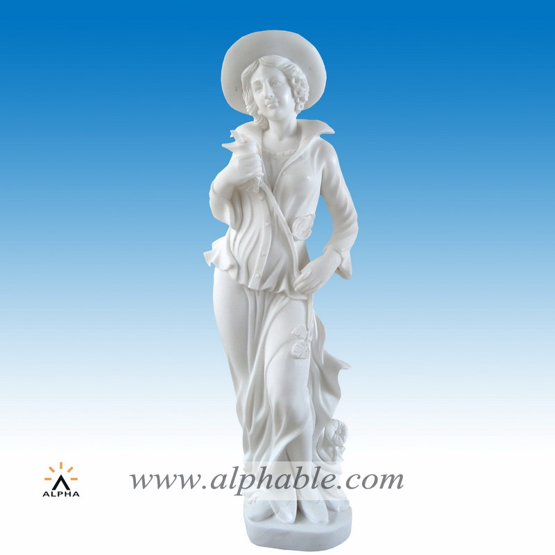 White marble statuary