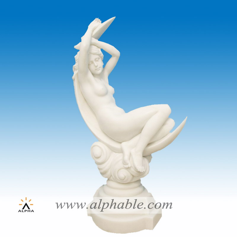 Marble moon goddess statue, Marble moon goddess statue SS-096