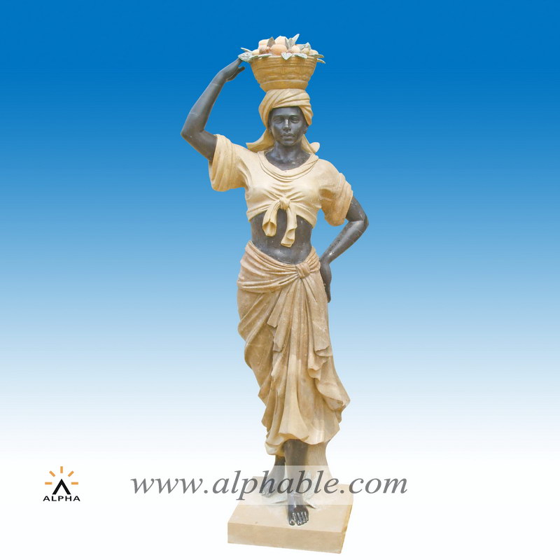 Marble black women sculpture, Marble black women sculpture SS-218