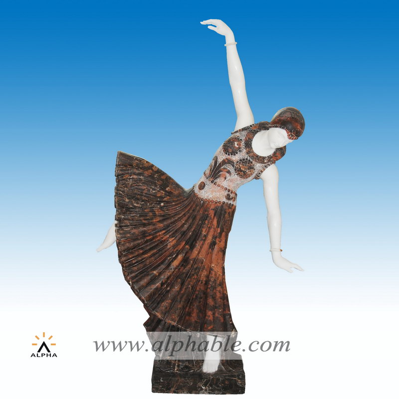 Marble dancing girl statue, Marble dancing girl statue SS-312