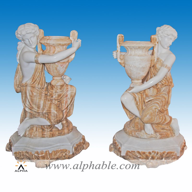 Marble welcome flower urn statues, Marble welcome flower urn statues SS-330