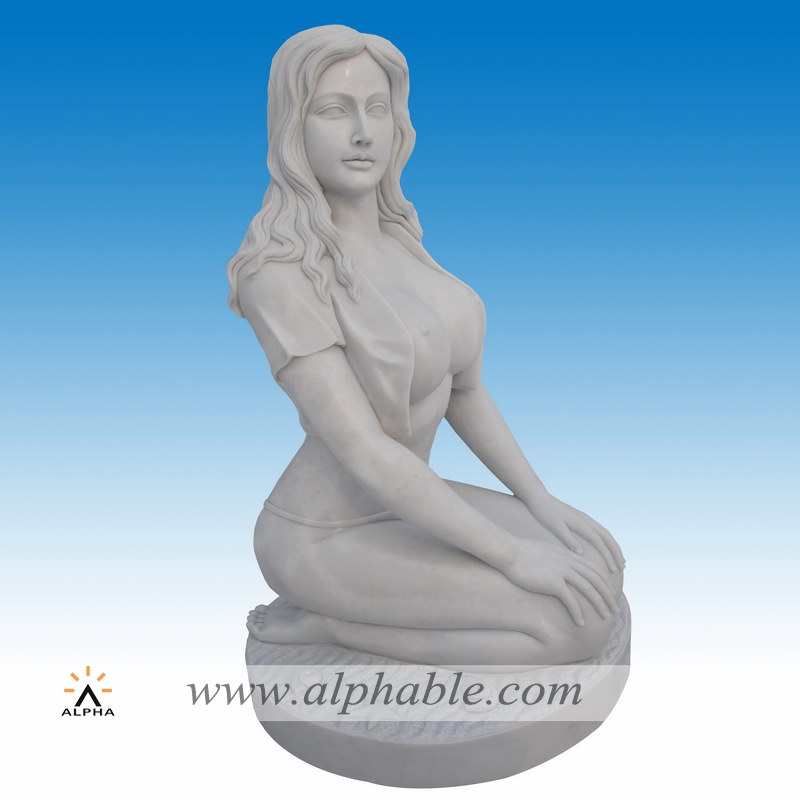 Marble sexy big breast female statue, Marble sexy big breast female statue SS-402