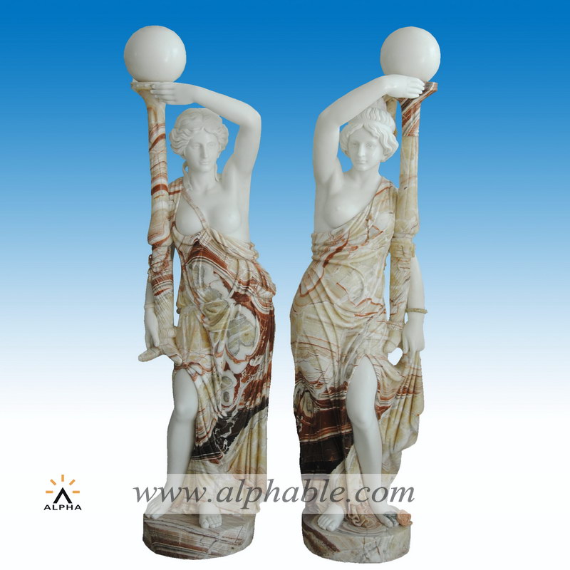 Large size marble statue lamp, Large size marble statue lamp SS-311