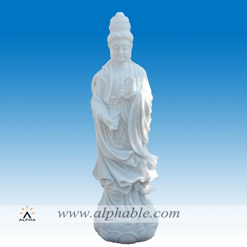 Marble god of kwan yin statue