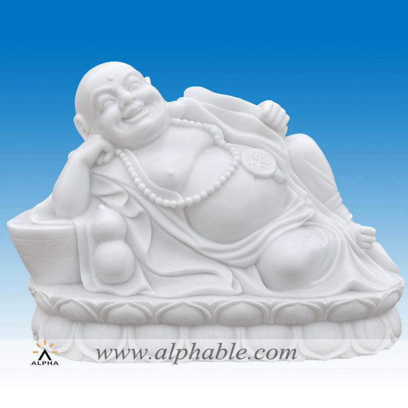 Marble sleeping happy Buddha statue, Marble sleeping happy Buddha statue SS-355