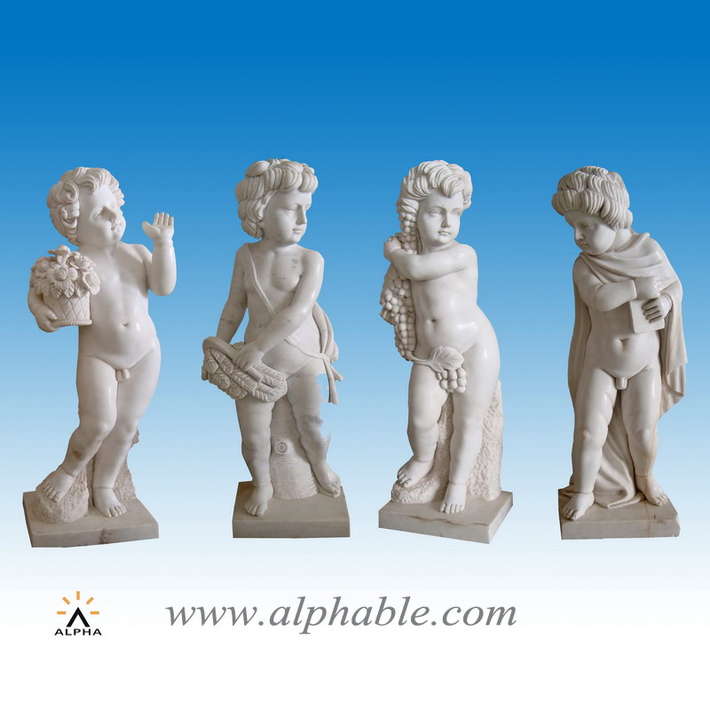 Four seasons cherub statues