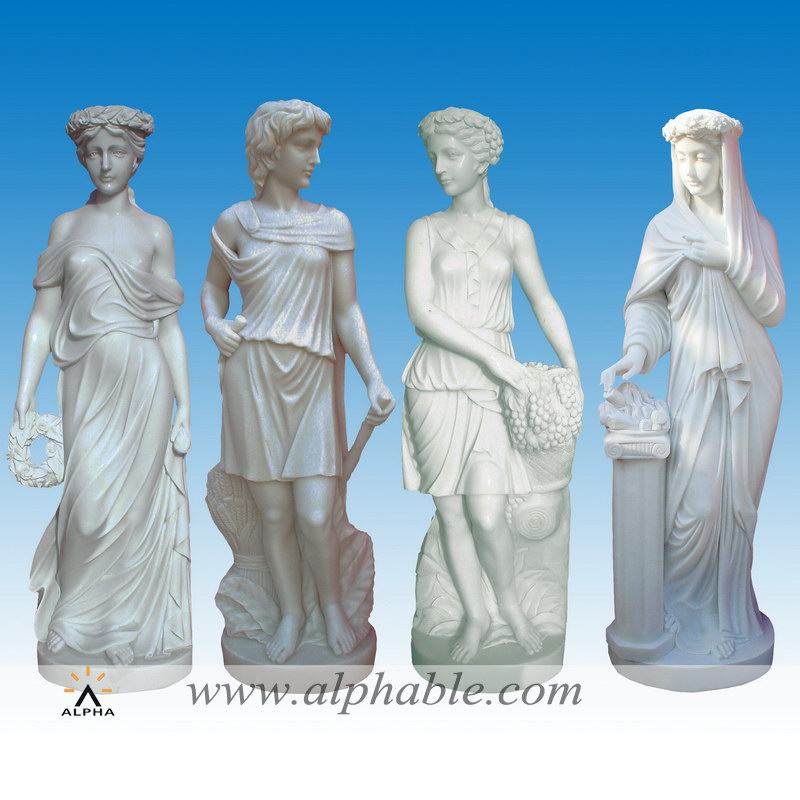 White marble four seasons statues, SS-011