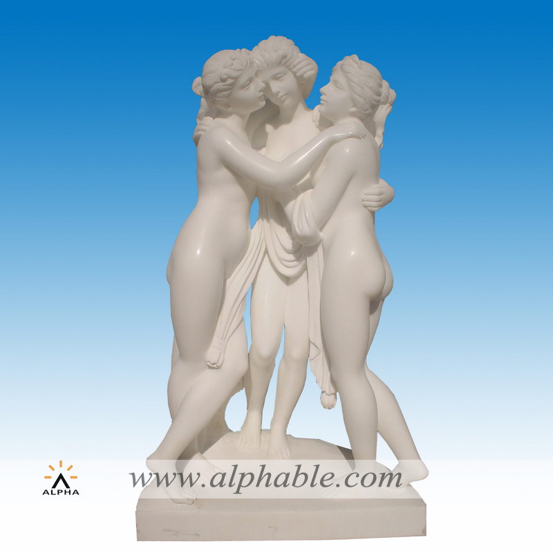 Marble Three Graces statue